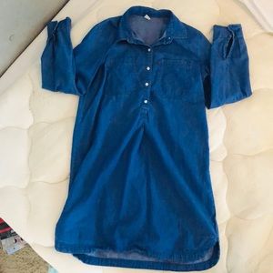 Denim Chambray Shirt Dress